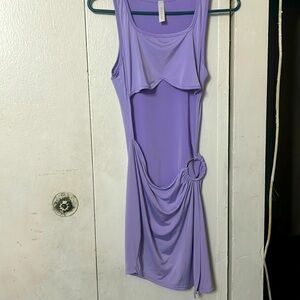 Purple Dress belly out